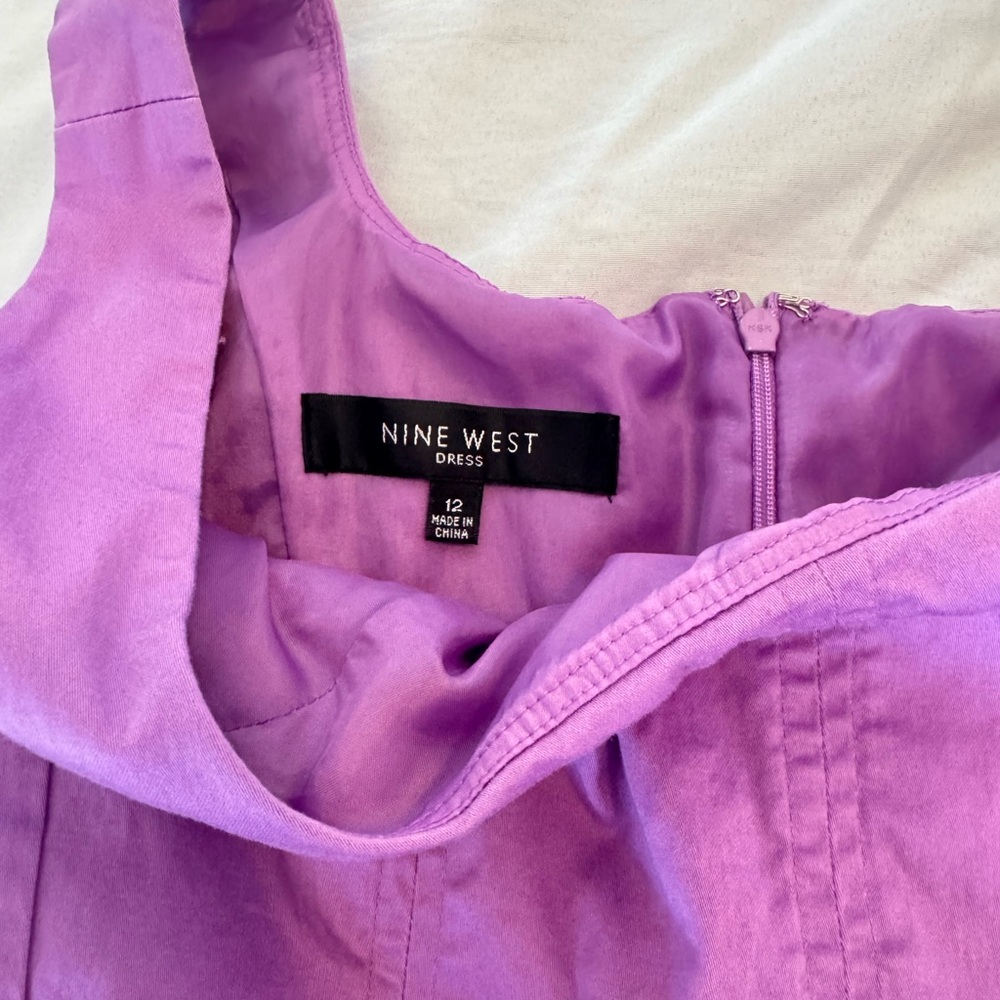 Nine West Lilac Princess Dress | Fit & Flare Elegance (L) SOLD❌ - Picture 4 of 7